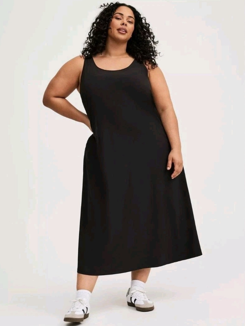 Torrid Plus-Size Black Sleeveless Tank Midi Dress Size 0